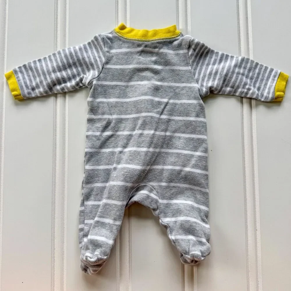 4/$10 - Garanimals Cotton Newborn Baby Giraffe Zip Up Footie